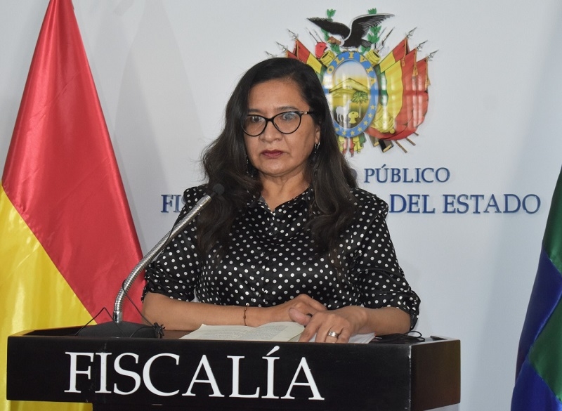La Jefa de la Unidad de Asuntos Internacionales de la Fiscalía General del Estado, Grisel Arancibia.