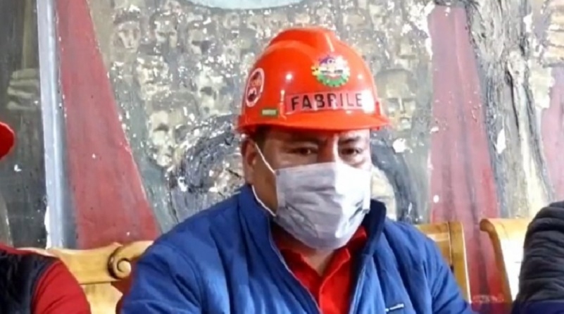 Secretario ejecutivo de la confederación general de trabajadores fabriles de Bolivia, Mario Segundo.