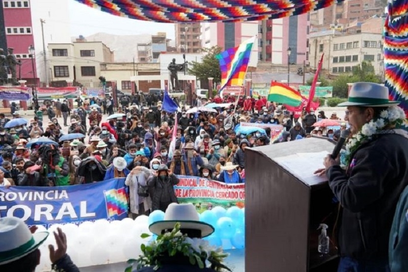 Presidente Arce, 42 aniversario de la Federación Sindical Única de Trabajadores Campesinos de Oruro.