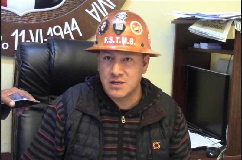 Secretario ejecutivo de la Federación Sindical de Trabajadores Mineros de Bolivia, Orlando Gutiérrez