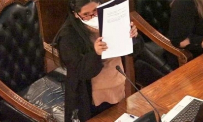 Eva Copa, presidenta de la Cámara de Senadores