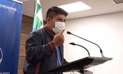 Loza este miércoles en conferencia de prensa.