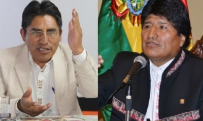 Félix Patzi y Evo Morales/Foto. Kandire