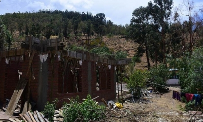 La aparición de construcciones en la OTB Pucum Pucum de Tiquipaya/Foto. Daniel James