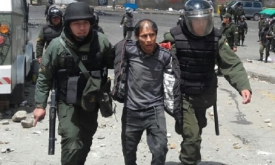 Más de 40 cocaleros fueron detenidos en los enfrentamientos/Foto. RRSS