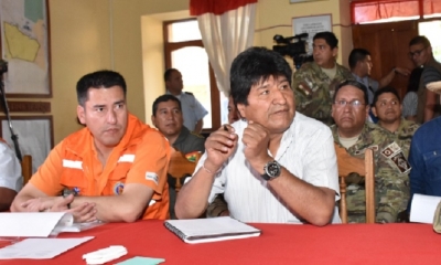 Morales se encuentra en Puerto Suàrez/Foto. ABI