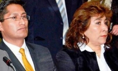 Los exfiscales Edwin Blanco y Susana Boyán en el juicio por el caso Alexander. 
