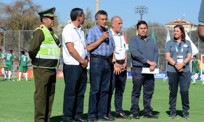 El gobernador de Cochabamba, Iván Canelas, el ministro de Deportes, Tito Montaño 