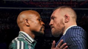 McGregor y Mayweather, en un acto promocional de su combate. Foto: Instagram)