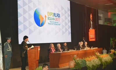  El presidente Evo Morales asiste a la inaguracion de la Expo ALADI 2017