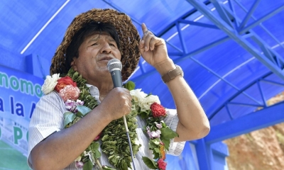  El presidente Evo Morales .