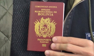 Pasaporte de Bolivia.