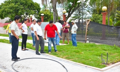 Avance de construcción del parque Saludable en Barrio Nuevo