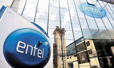 Frontis del edificio de Entel en La Paz.