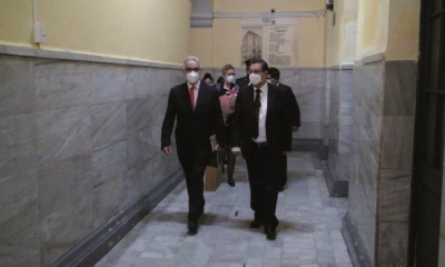 El relator Diego García-Sayán después de reunirse con autoridades del TDJ de La Paz, ayer.