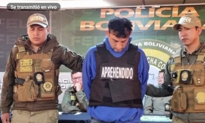 El exfuncionario del Ministerio de Gobierno aprehendido por la Policía.