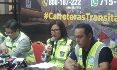 La presidenta de la Administradora Boliviana de Carreteras (ABC), Ruth Ramírez