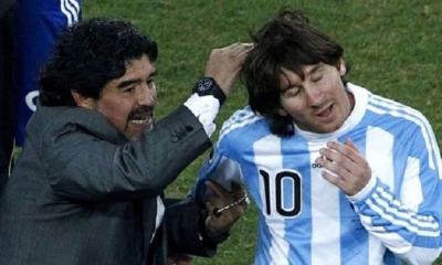 Diego Maradona y Lionel Messi/Foto: RRSS