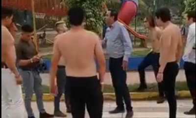 Captura de pantalla del video que se viralizó con el exministro como protagonista 