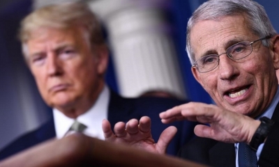 El doctor Anthony Fauci, durante la rueda de prensa cotidiana de Donald Trump sobre el coronavirus, el pasado 17 de marzo 