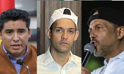 El hijo de Camacho (centro) responsabilizó de esta situación a Juan Carlos Limpias (izq)