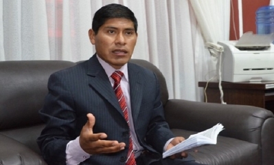 El vocal Idelfonso Mamani, del Tribunal Supremo Electoral