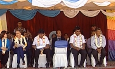Morales estuvo presente con las principales autoridades del departamento/Foto. Captura de pantalla