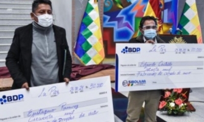 Los beneficiarios se mostraron satisfechos/Foto. ABI