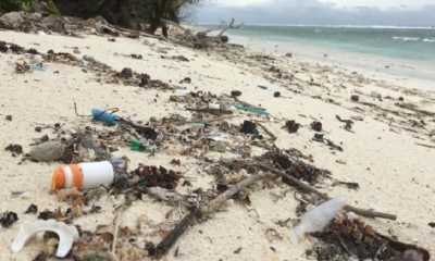 Plástico encontrado en la Isla de Cocos/Foto. RRSS