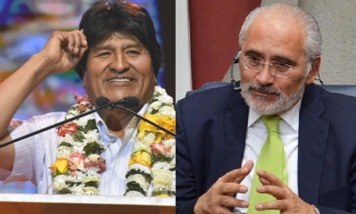 Evo Morales y Carlos Mesa/Foto. Kandire
