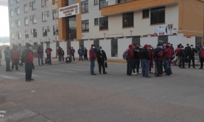 La protesta de los trabajadores de Fancesa en la Villa Bolivariana.