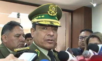 Yuri Calderón, Comandante General de la Policía/Foto. Captura de pantalla