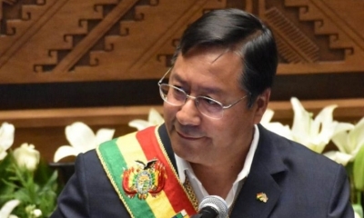 El presidente del Estado, Luis Arce Catacora