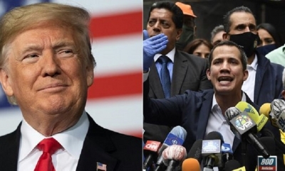 Izquierda: Donald Trump, presidente de los Estados Unidos. Derecha: Juan Guaidó, líder opositor venezolano. |
