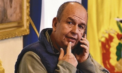 Foto / Archivo : El ministro de Gobierno Arturo Murillo