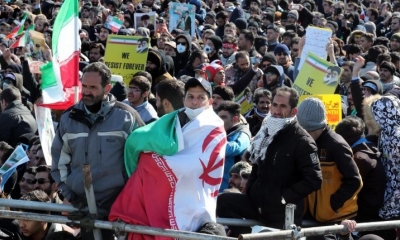 Iraníes en la conmemoración del cuadragésimo primer aniversario del triunfo de la Revolución Islámica. | EFE