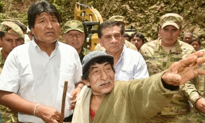 Evo Morales supervisó las tareas de rescate/Foto. ABI