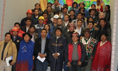 Evo Morales y Concalcam/Foto. ABI