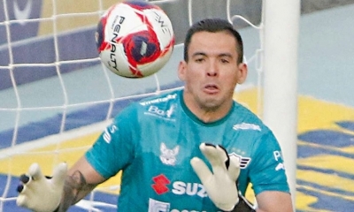 El golero Arnaldo Giménez.