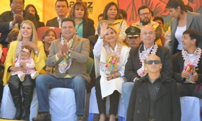 Acto de inauguración de la feria de la Alasita.