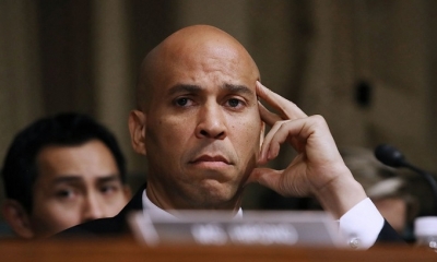 El senador demócrata Cory Booker de Nueva Jersey, EE.UU.