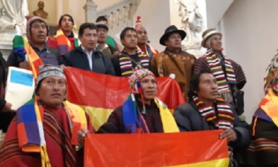 Los comunarios estuvieron presente en el acto/Foto. RRSS