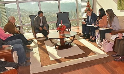 El presidente Morales se reunió con autoridades del Ministerio de Justicia y representantes de diferentes instituciones involucradas/Foto. ABI