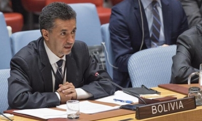 Sacha Llorenti, embajador de Bolivia ante las Naciones Unidas (ONU). Foto: Internet