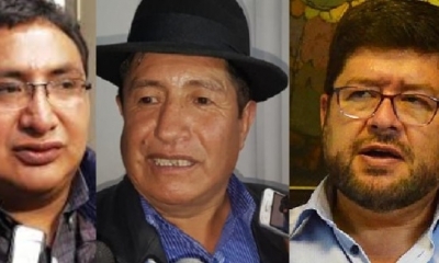 Amilcar Barral, Rafael Quispe y Samuel doria Medina/Foto. Kandire