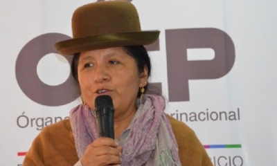 Maria Eugenia Choque, presidenta del TSE/Foto. RRSS