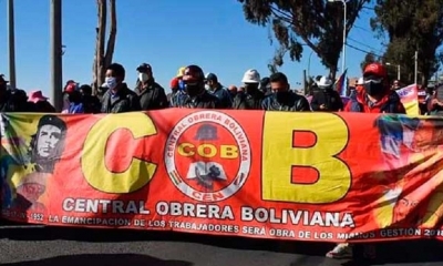 Marcha, convocada por la Central Obrera Boliviana (COB)