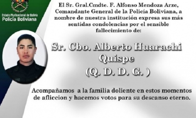 El cabo brindaba seguridad al BCB/Foto. RRSS