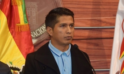 El presidente de la Cámara de Senadores, Andrónico Rodríguez.