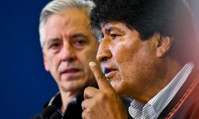 Álvaro García Linera y Evo Morales